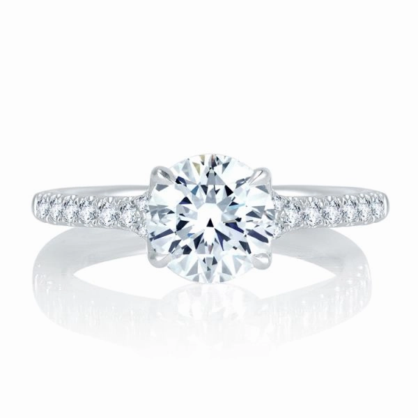Luxury Spark Round Solitaire Diamond Center Engagement Ring