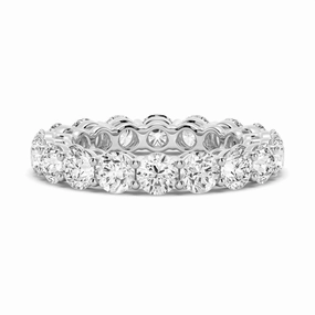 Camera Focus 5.4 CT. Shared Prong Round Moissanite Eternity Band