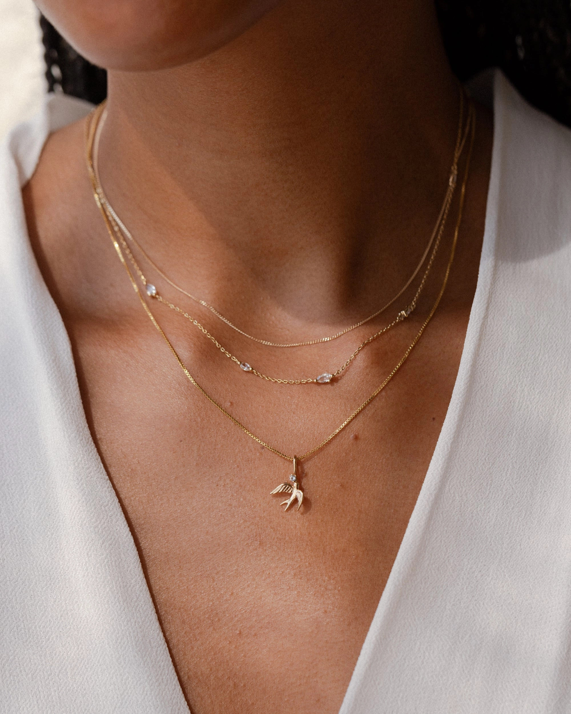 Swallow Charm Sparkle Touch Fashion Finish