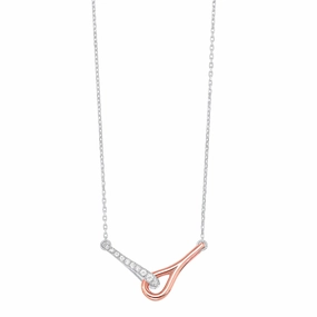 Exclusive Appeal Fresh Light Love's Crossing Diamond Pendant .25cttw 14K Rose Gold