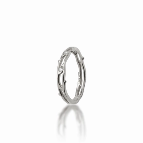 Expressive Touch Heritage Ring in White Gold with Diamonds