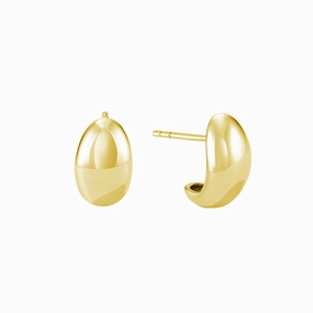 Sculptural Curved Stud Earrings Glamorous Gifts Mood Accent