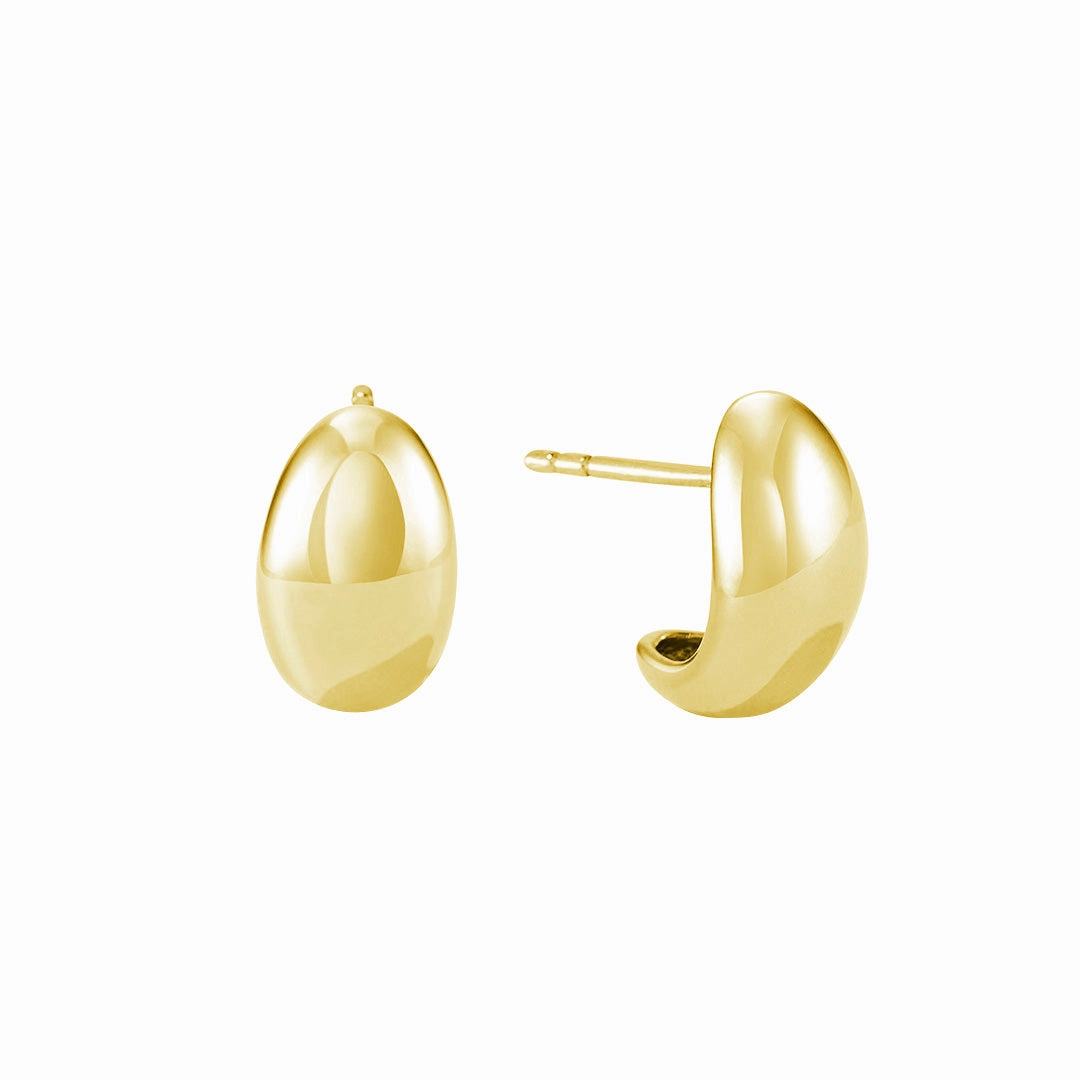Sculptural Curved Stud Earrings Glamorous Gifts Mood Accent