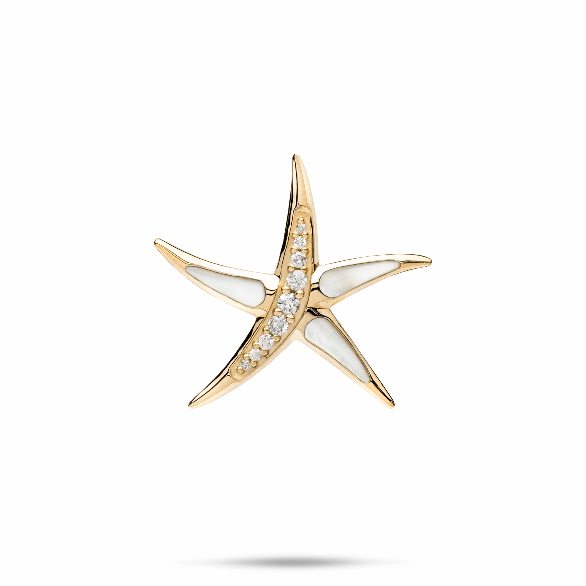Sealife Starfish Mother of Pearl Pendant in Gold - 23mm Delicate Mood Fresh Form