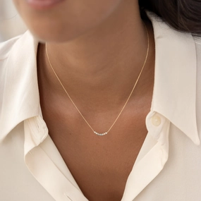 Dusk Style September Birthstone Necklace 14k Gold - Ombre London Blue Topaz