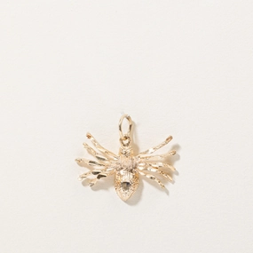 Bridal Accent 10k Yellow Gold Spider Charm