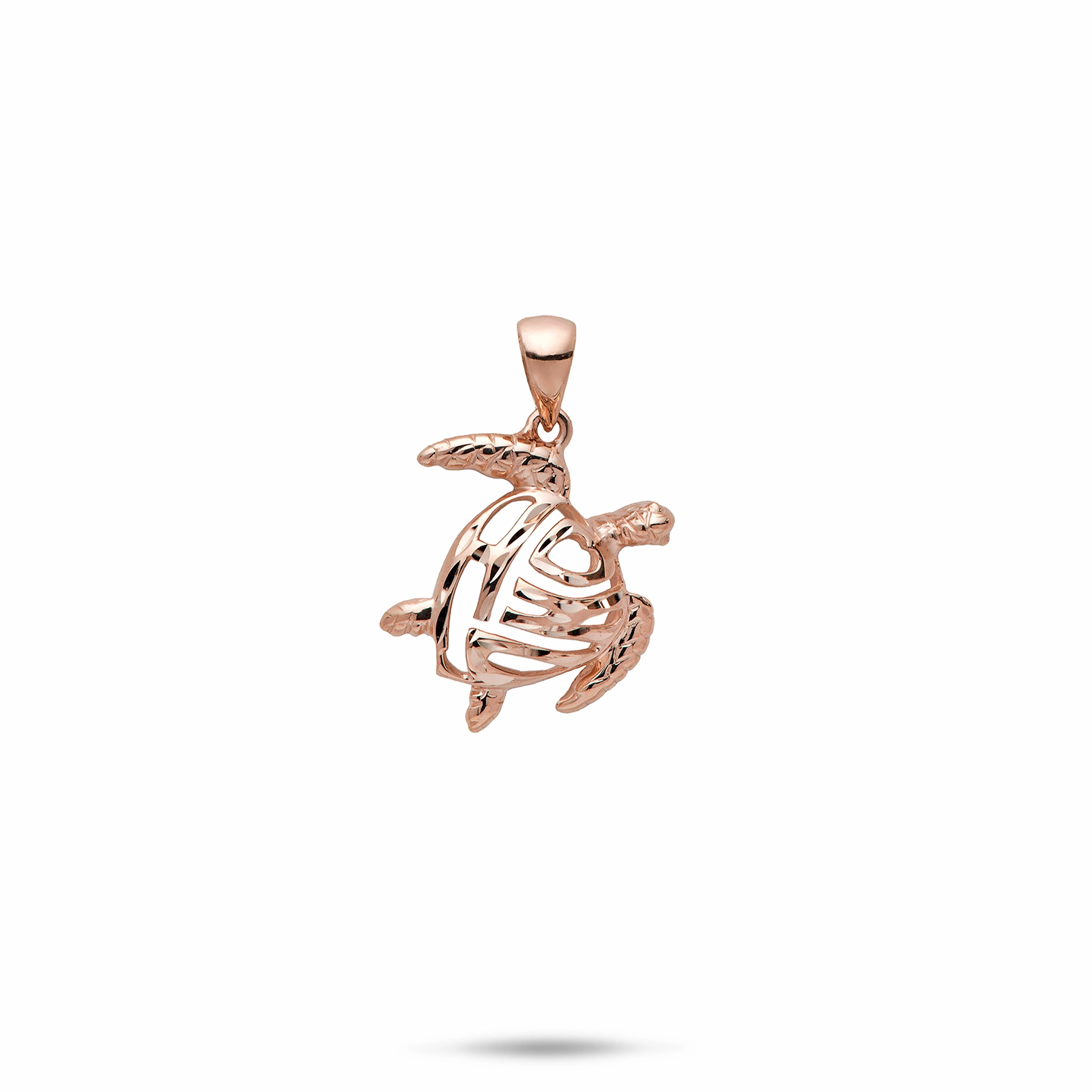 Season Match Honu Pendant in Rose Gold - 15mm