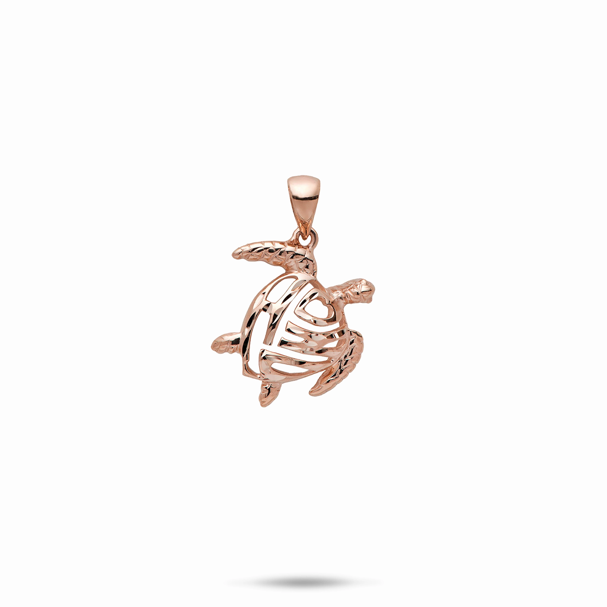 Mood Accent Honu Pendant in Rose Gold - 15mm
