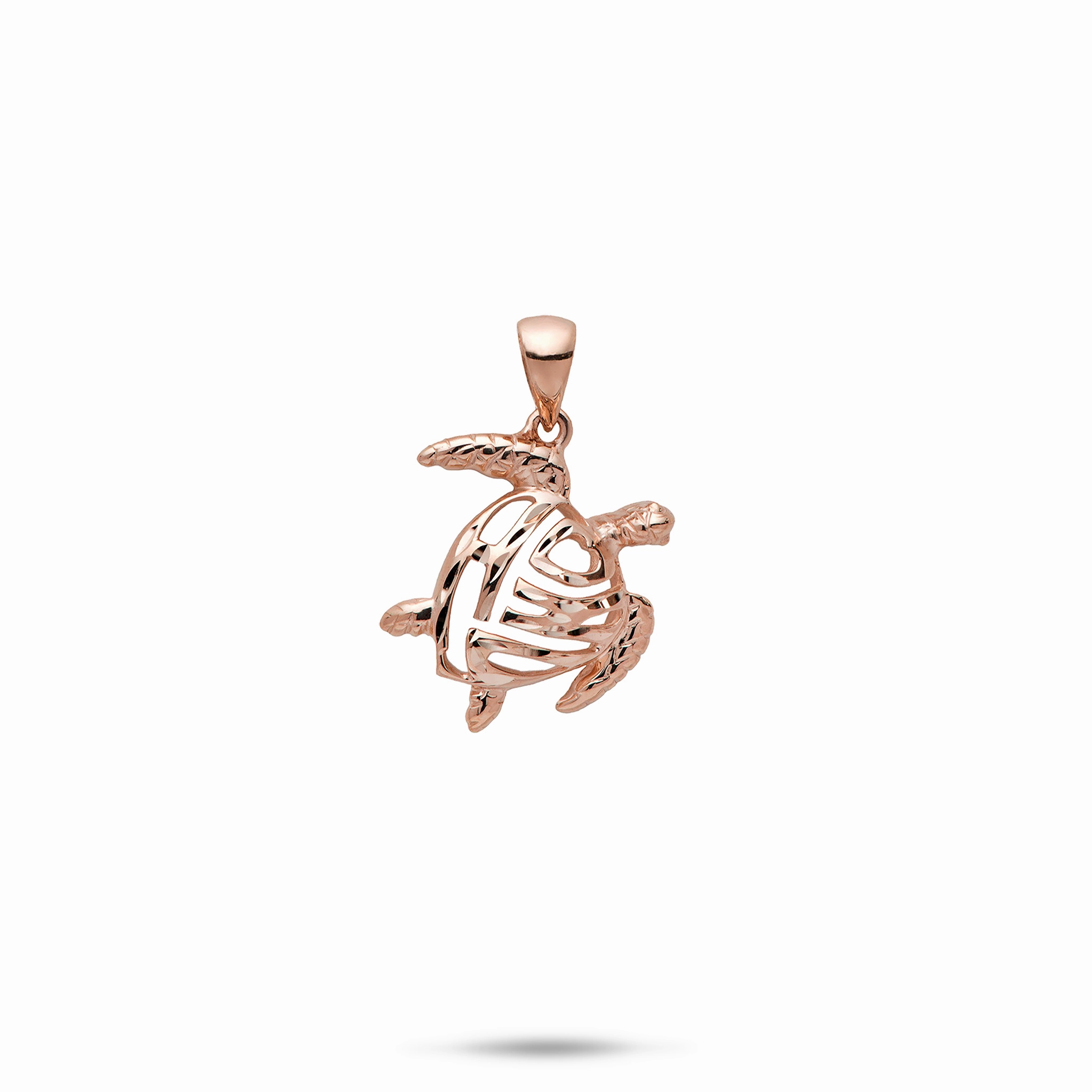 Honu Pendant in Rose Gold - 15mm Delicate Touch