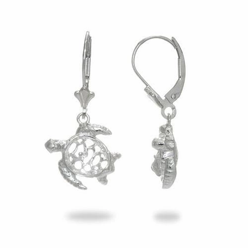 Eye-catching Design Pick A Pearl Honu Earrings in Sterling Silver