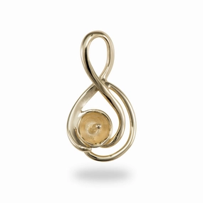 Polished Mood Pick A Pearl S Pendant in Gold