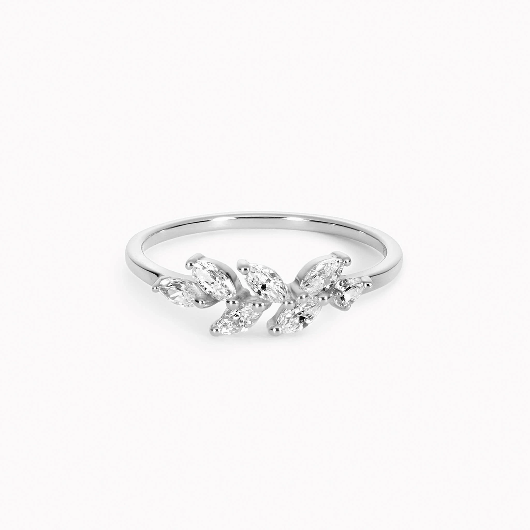 Silver Leaf Ring - Freya Layered Touch Impeccable Form
