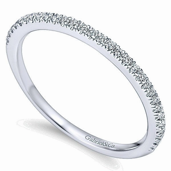 Eternal Adornment Weekend Look Prong Set Round Diamond Band .14 Cttw 14k White Gold 189B