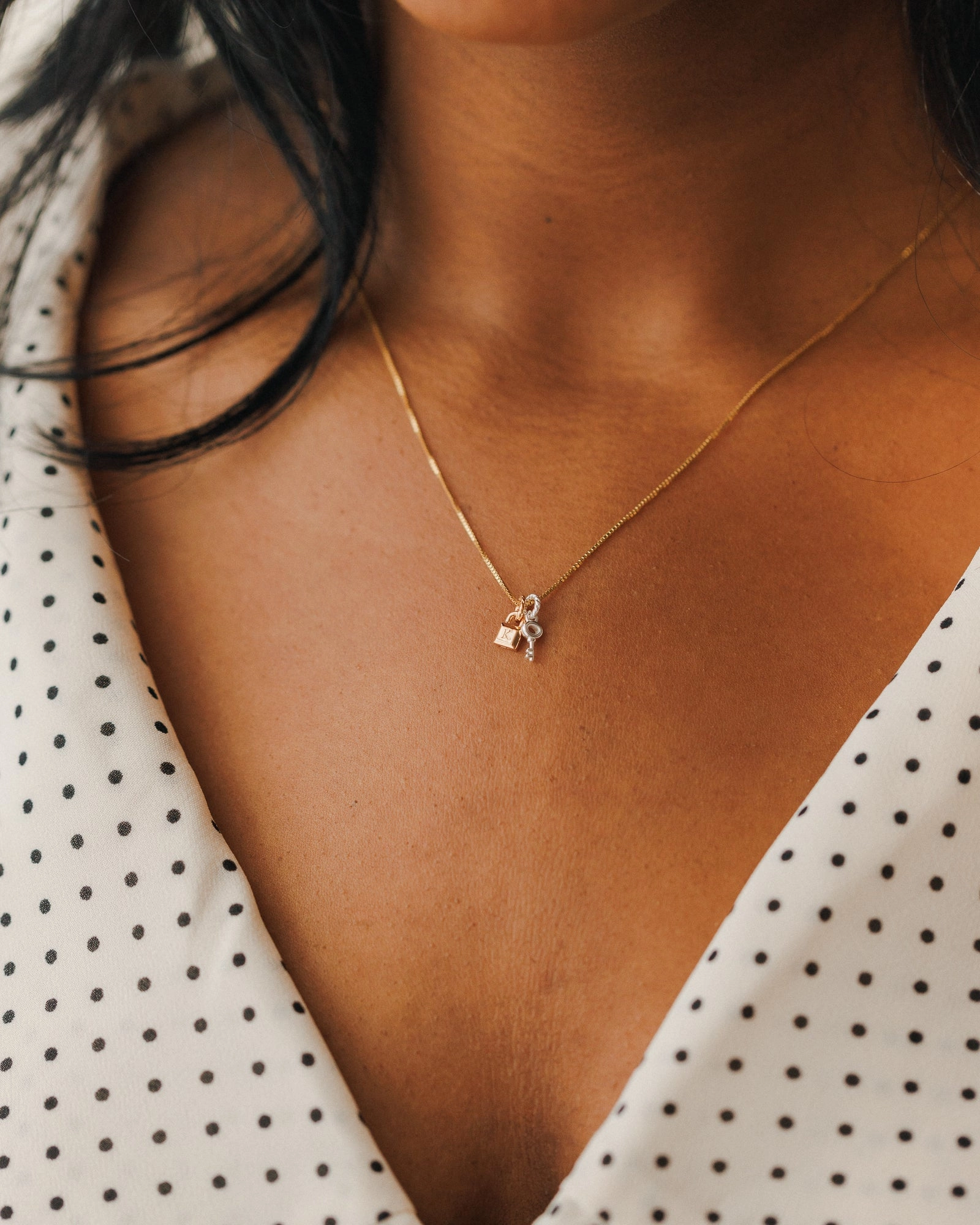 Charming Features Modern Flow Skeleton Key Charm