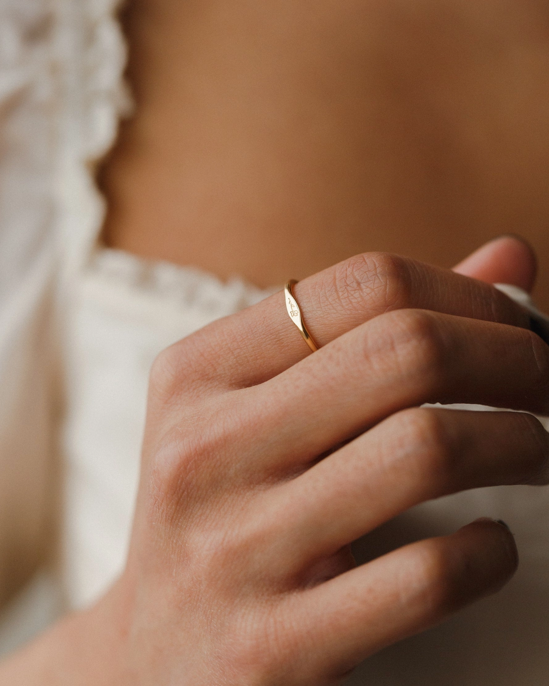 Micro Signet Ring Trio Set Luxury piece Holiday Gift