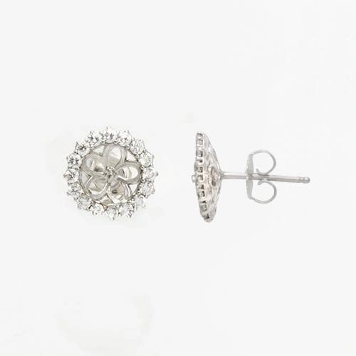 Subtle Grace Event Outfit Pick A Pearl Halo Earrings in Sterling Silver - 15mm