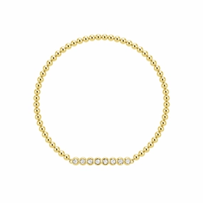 Shimmering Touch Luxe Pick Beaded Chain Bracelet with Balanced Lab Grown Diamond Accents