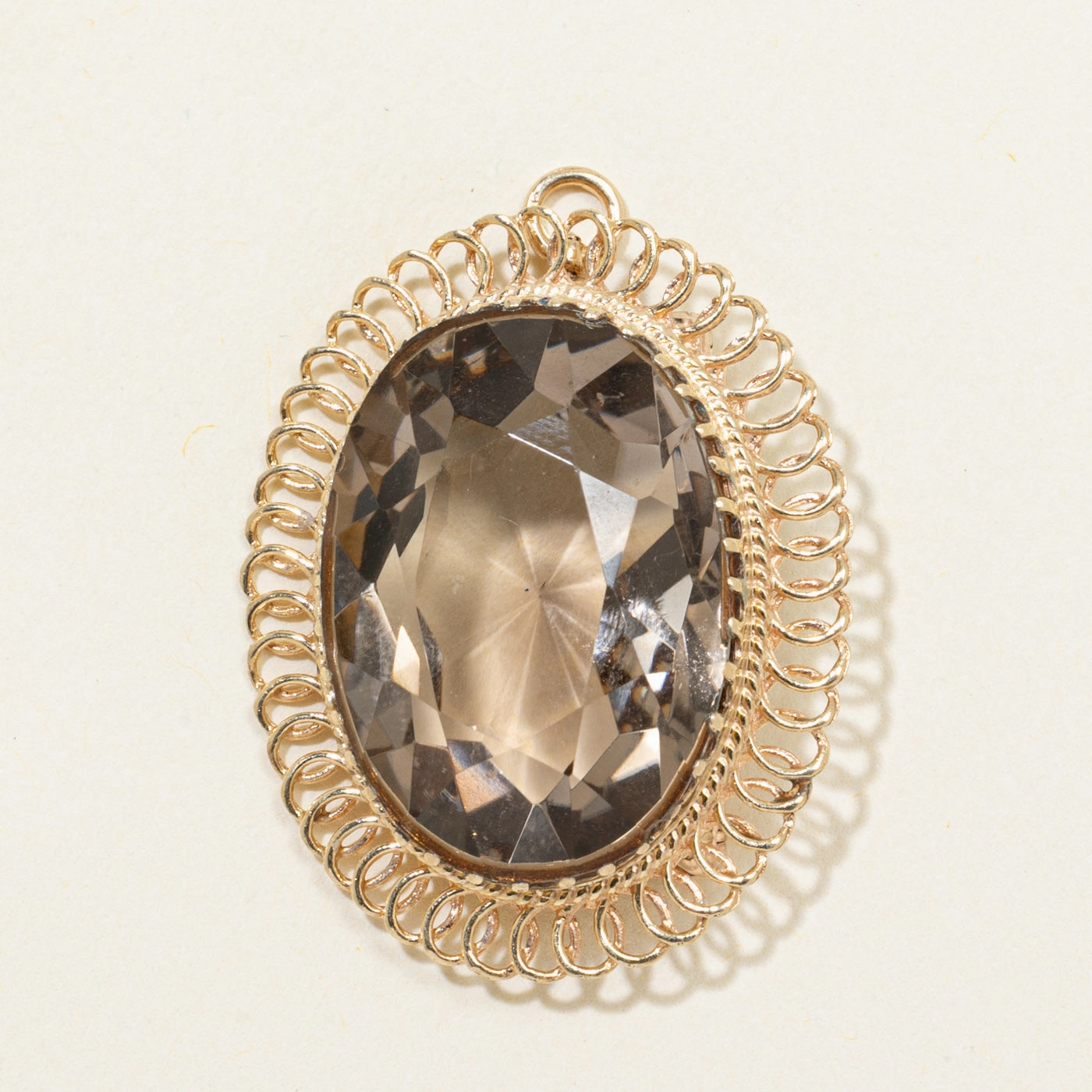 Smoky Quartz Openwork Convertible Pendant Brooch | 27.02ct Radiant Gifts Glistening Look