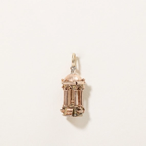 Pure Highlight Gloss Edge 14k Rose Gold Gazebo Charm