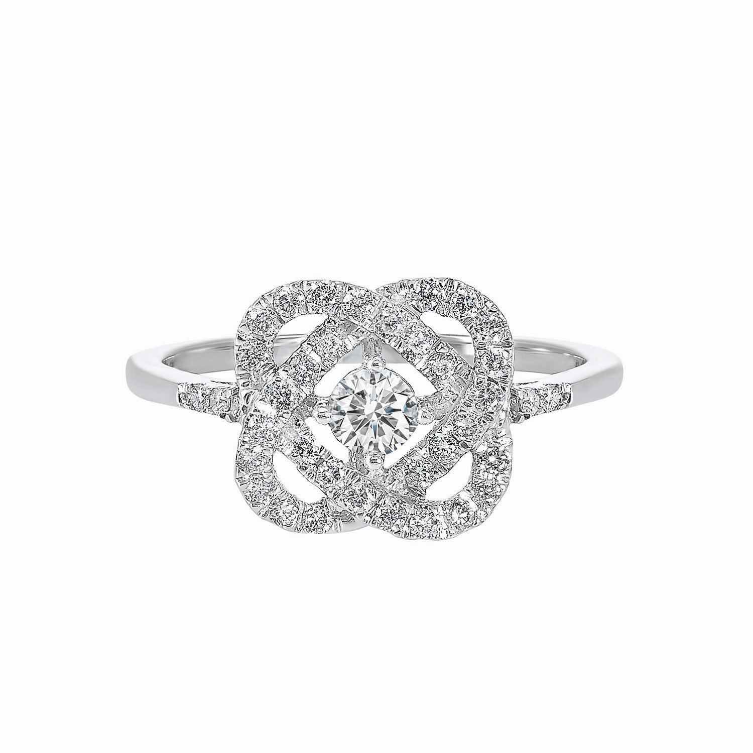 Love's Crossing Diamond Ring .25 Cttw 14K White Gold Minimal Glow Special Gift