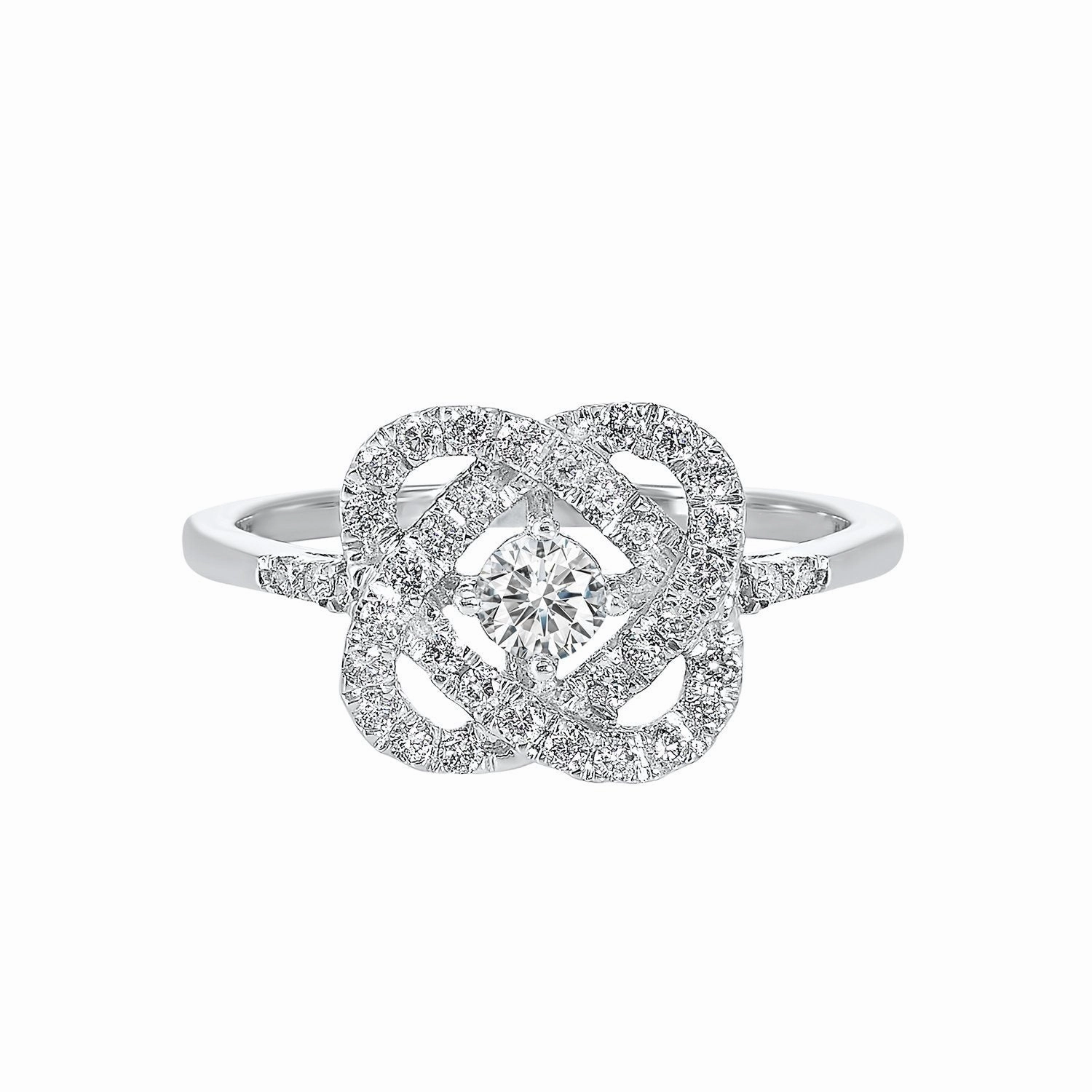Love's Crossing Diamond Ring .25 Cttw 14K White Gold Timeless Presence