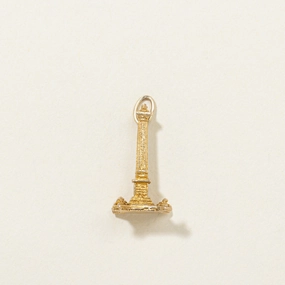 Sophisticated Shine Festive Style 1953 Birmingham 9K Yellow Gold Lord Nelson Statue Trafalgar Square Charm