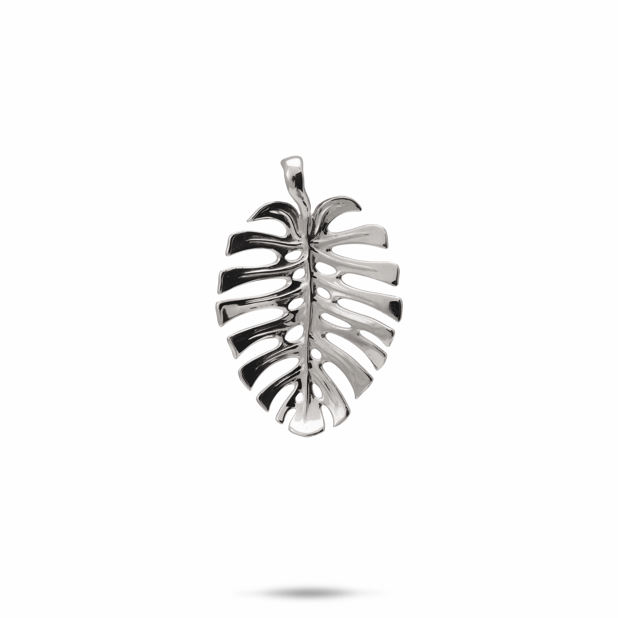Monstera Pendant in White Gold - 20mm Comfort Style