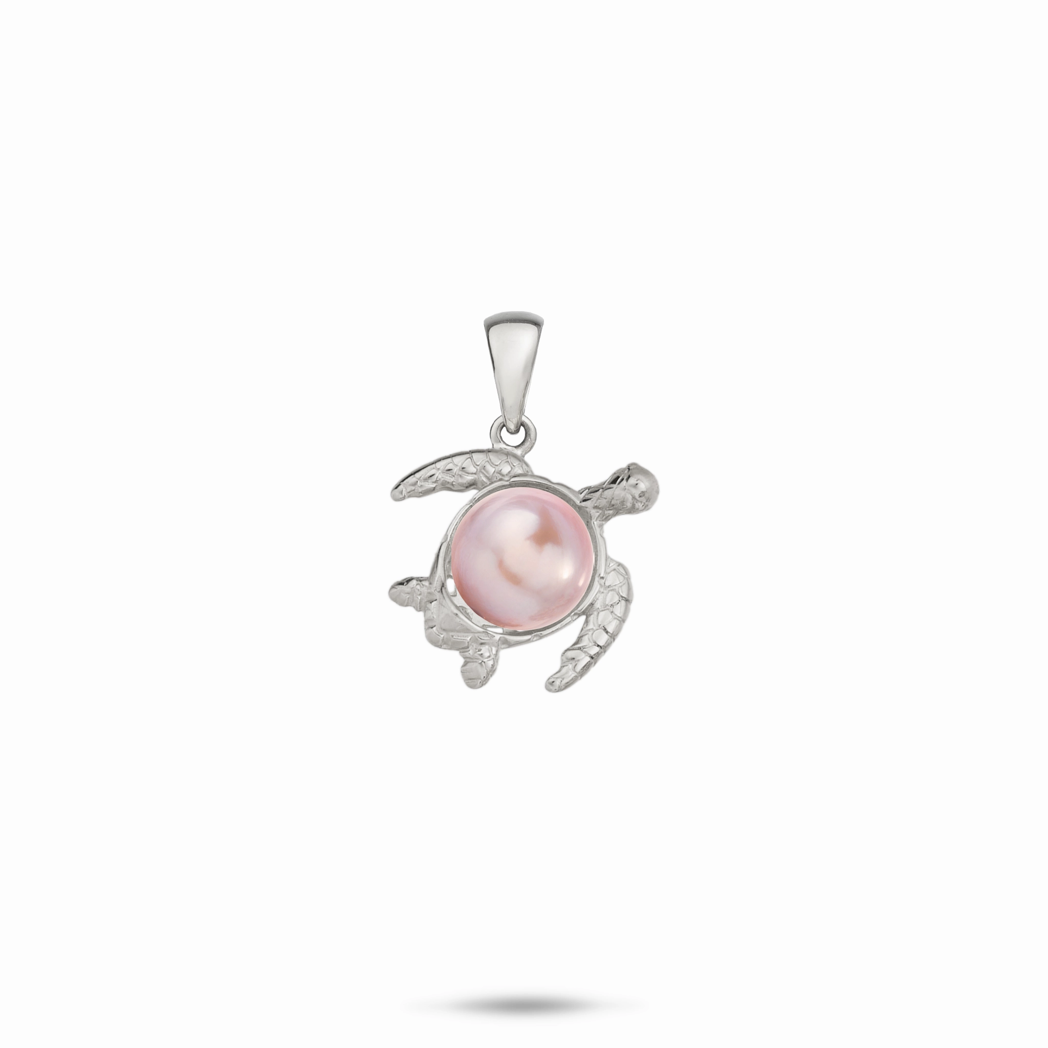 Pick A Pearl Honu Pendant in White Gold - 14mm Sweet Spark Signature Style