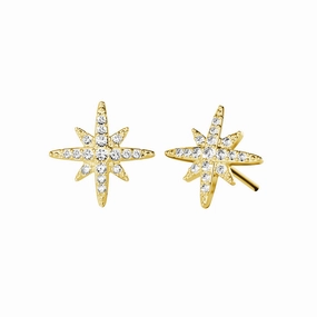 Starburst Moissanite Stud Earrings Evening Gift