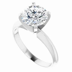 14K White Gold Brilliant Round Solitaire Engagement Ring - 2ct Stylish pieces party accessory
