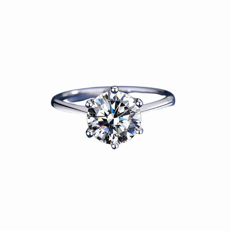 2 Carat Classic Round Brilliant Ring | S925 | Moissanite Classic Fashion