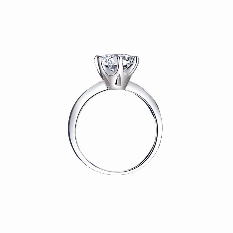 2 Carat Classic Round Brilliant Ring | S925 | Moissanite Vibrant Spark