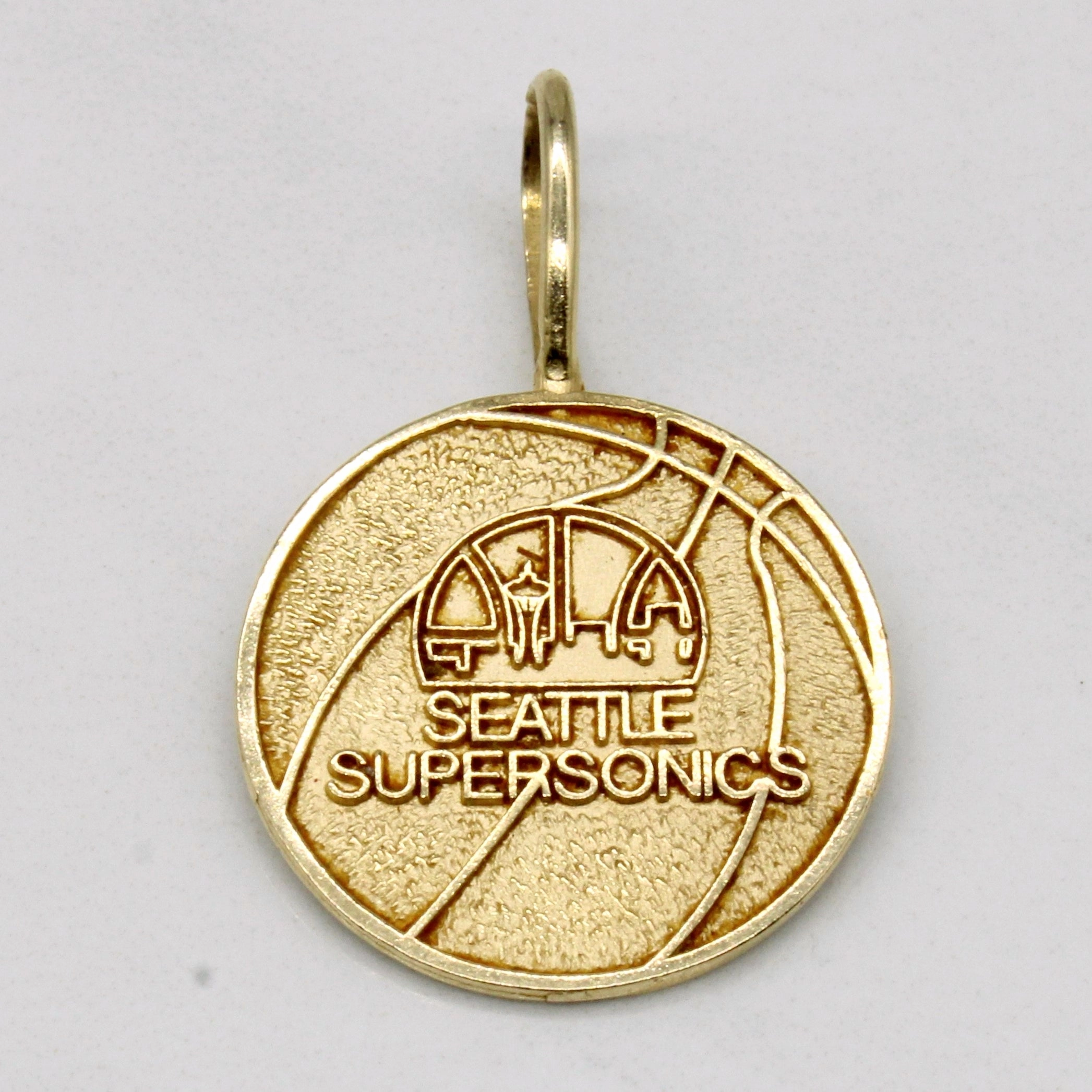 Versatile Style Romantic Set 14k Yellow Gold Seattle Supersonics Charm