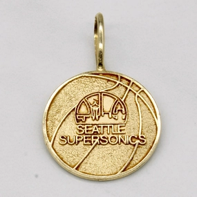 Versatile Style Romantic Set 14k Yellow Gold Seattle Supersonics Charm