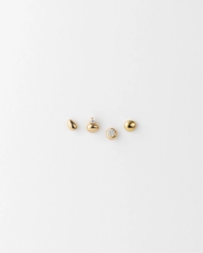 Round Embellishment Stacking Stone Stud Set