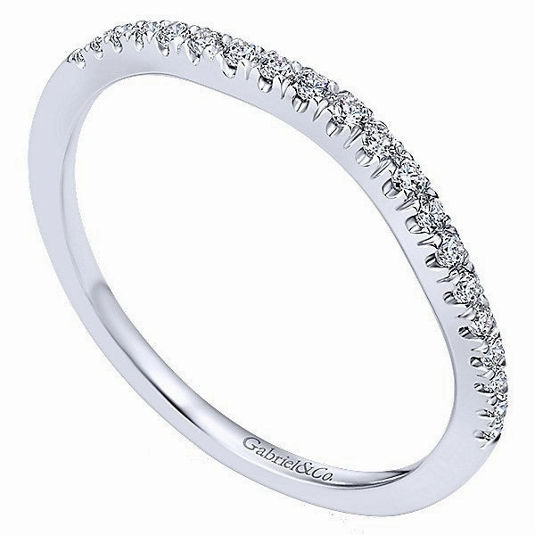 Premium Finish Modern Motion Split Prong Contoured Diamond Band .14 Cttw 14K Gold  202B