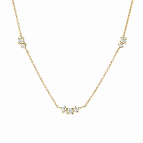 Timeless Edge Star Cluster Moissanite Pendant Necklace