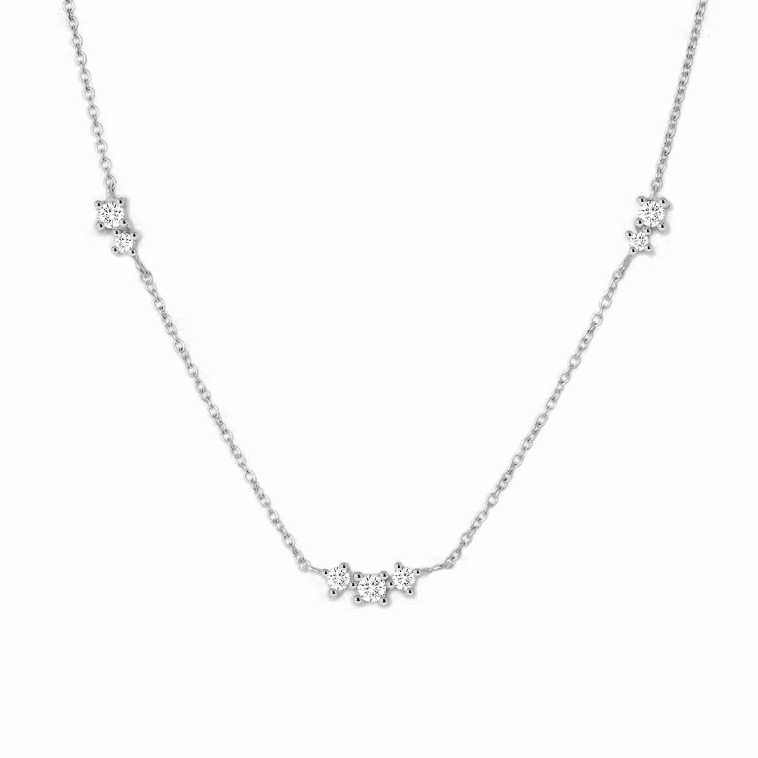 Star Cluster Moissanite Pendant Necklace Glamorous Glow Romantic Spark