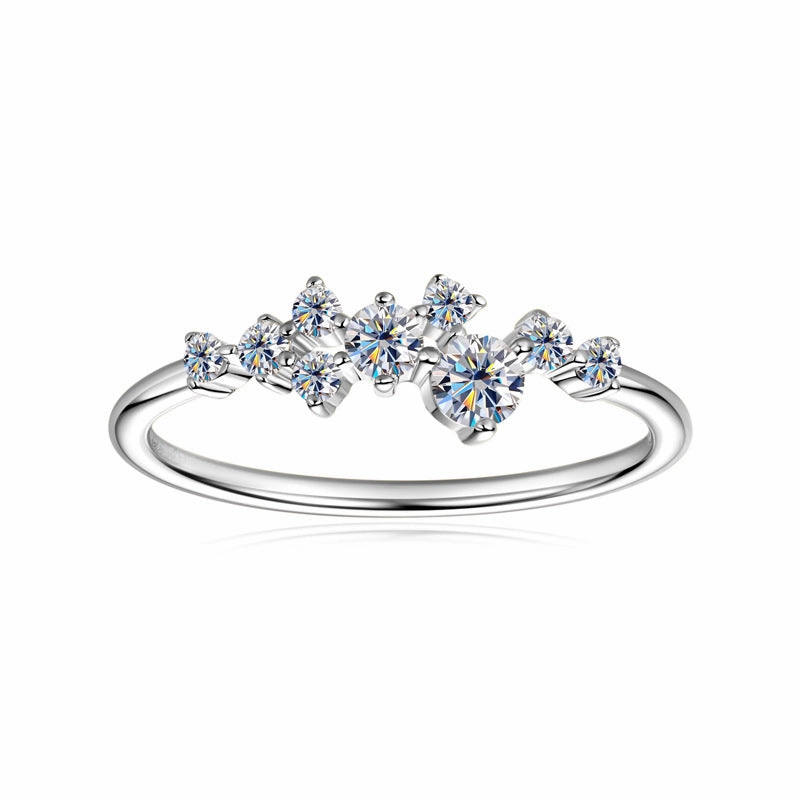 Luxe Shine Up Starry Night Ring | Moissanite | S925