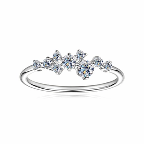 Starry Night Ring | Moissanite | S925 Sleek Shape Ethereal Mood