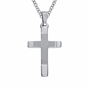 Sterling Silver Cross with High Polished Ends Necklace Refined Accessory