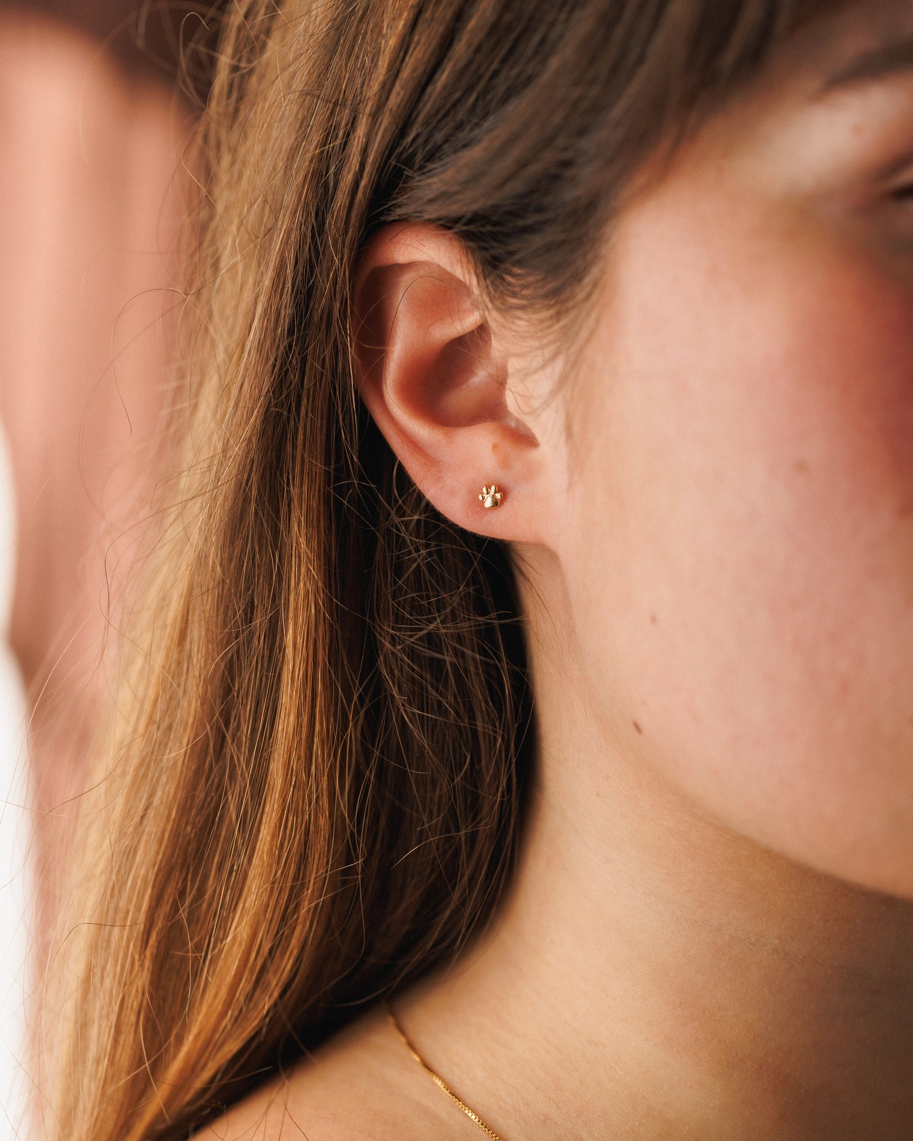 Dazzling Style Paw Print Studs