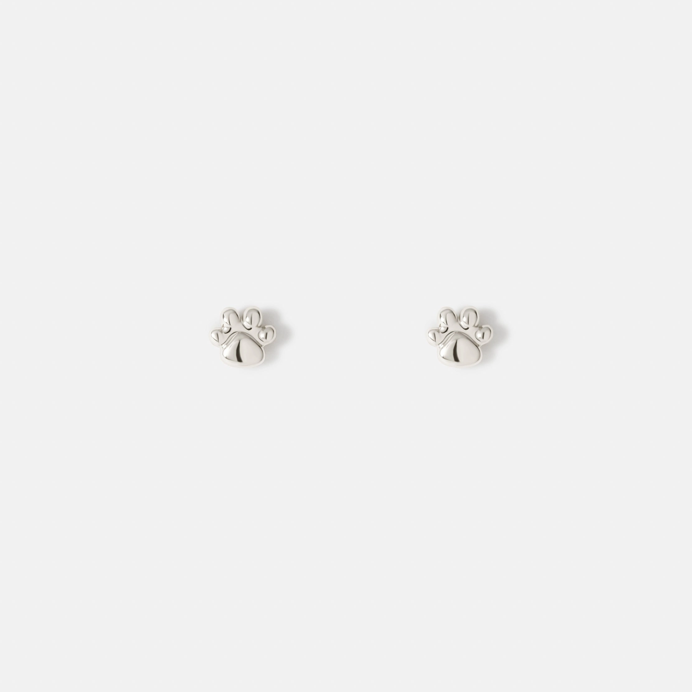 Paw Print Studs Modern Sparkle