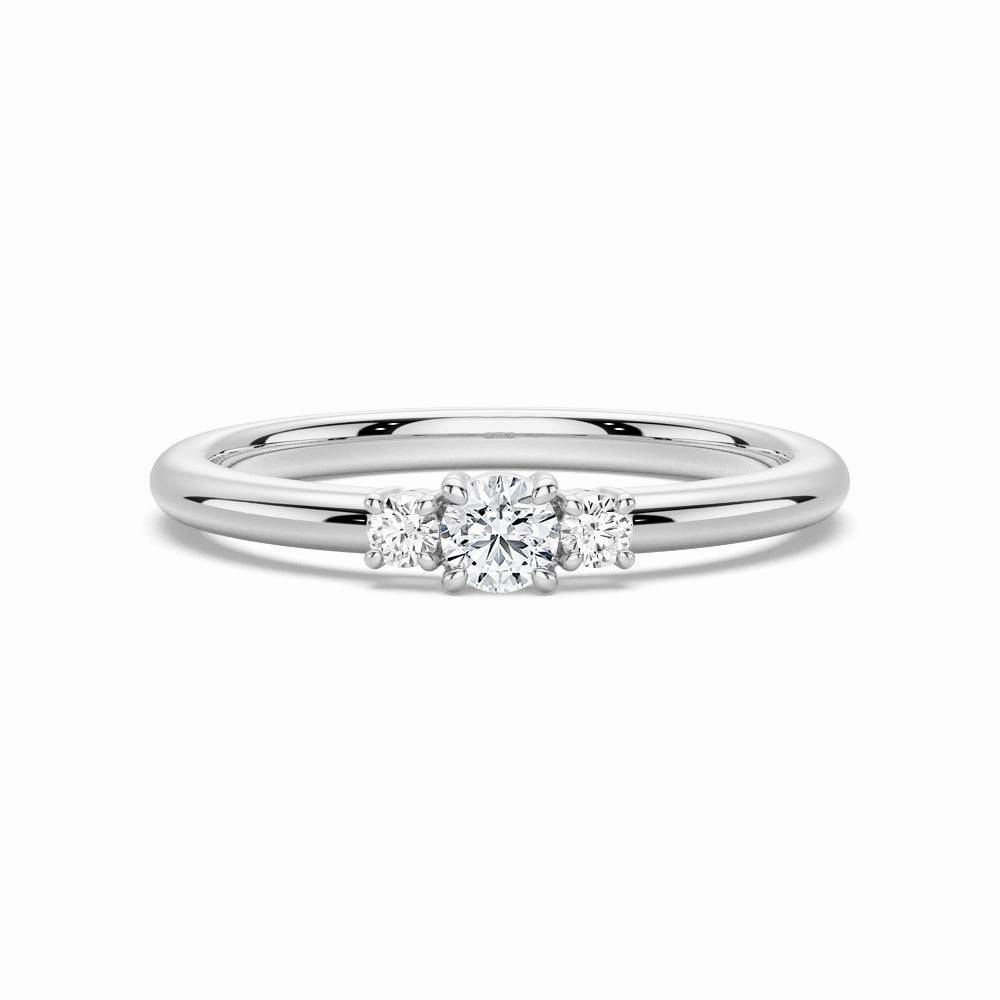 Trendy Fit True Love Lab Grown Diamond Three Stone Promise Ring