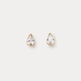 Bright Jewelry White Sapphire Zephyr Studs