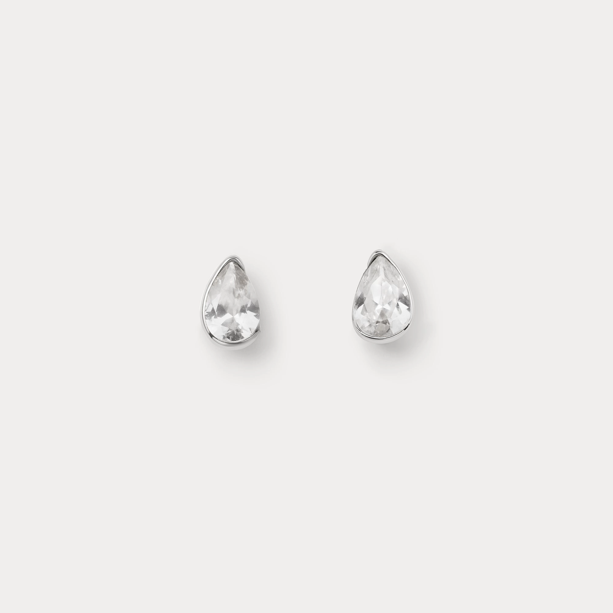 White Sapphire Zephyr Studs Handcrafted Craft Artful Edge