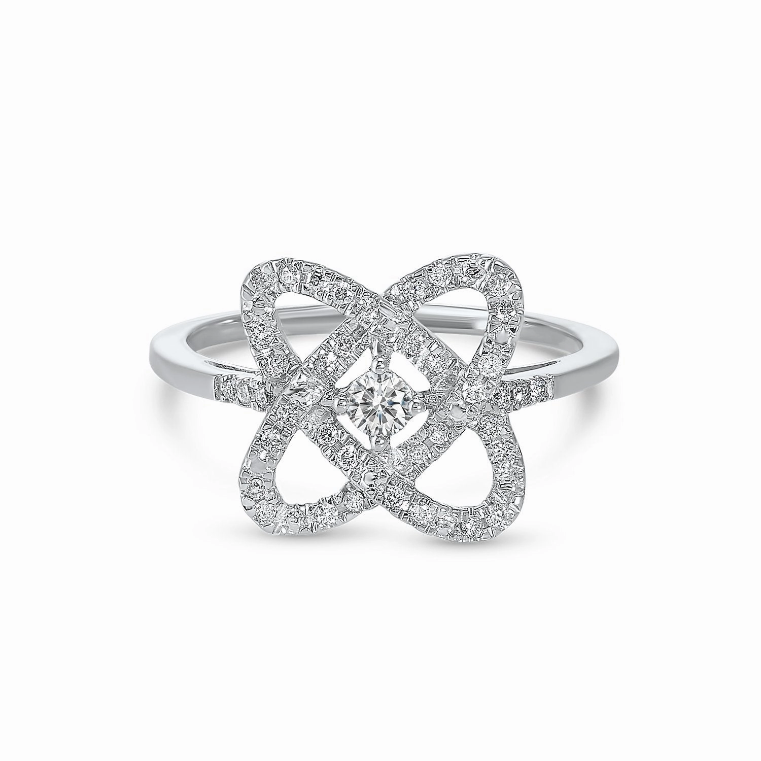 Love's Crossing Diamond Ring 1/4 Cttw Sterling Silver Petite Shine Precious Touch