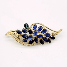 Ethereal Feature Sapphire & Diamond Modified Brooch & Pendant | 3.42ctw, 0.05ctw |