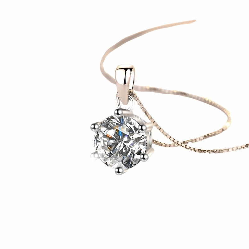 Minimalist Diamond Necklace | S925 | Moissanite Glow Touch