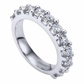 Pave Diamond Band 1.50 Cttw 14K White Gold | Mullen Jewelers Model Present